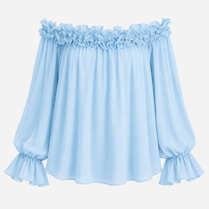 Off-Shoulder Ruffle Top WHD0606296