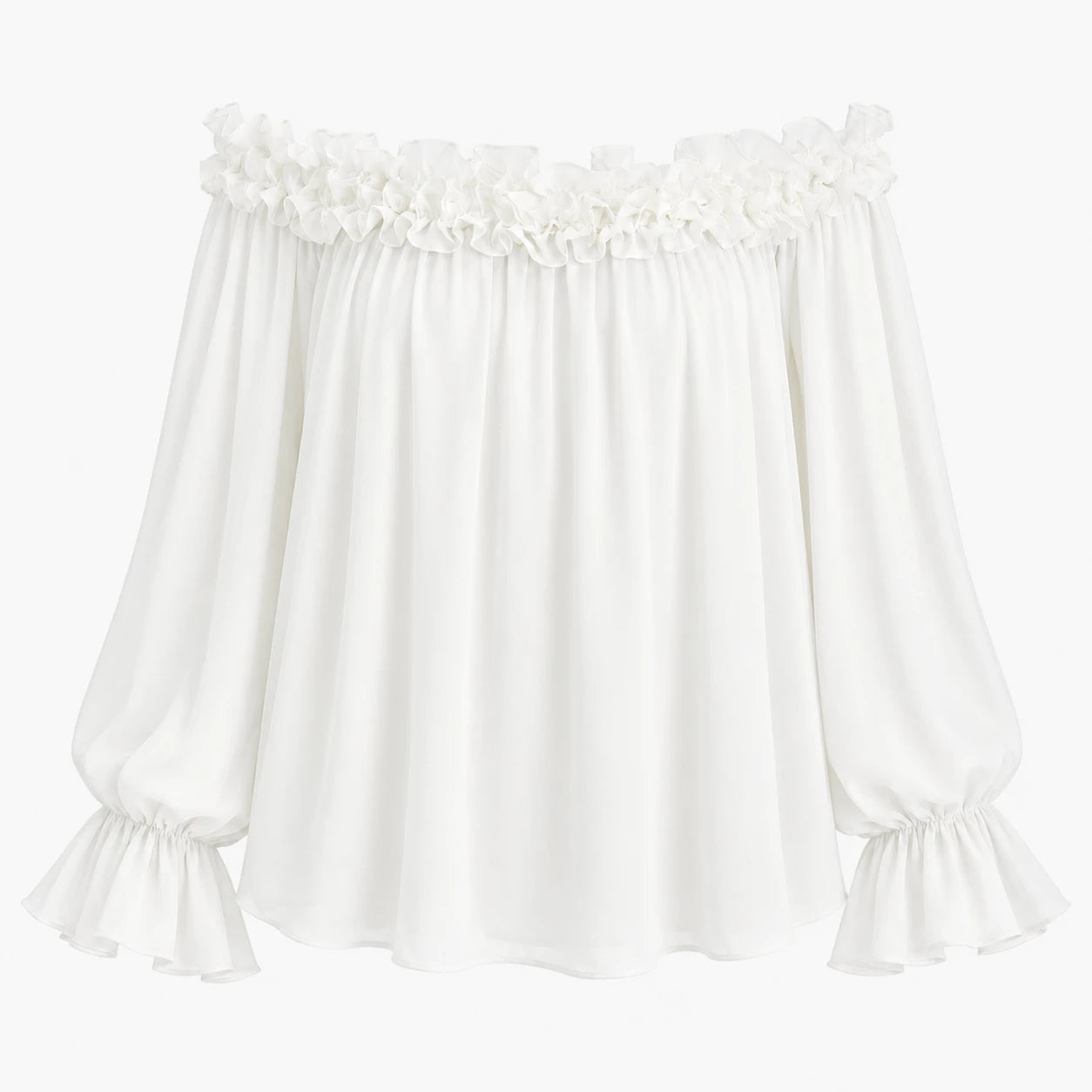 Off-Shoulder Ruffle Top WHD0606296