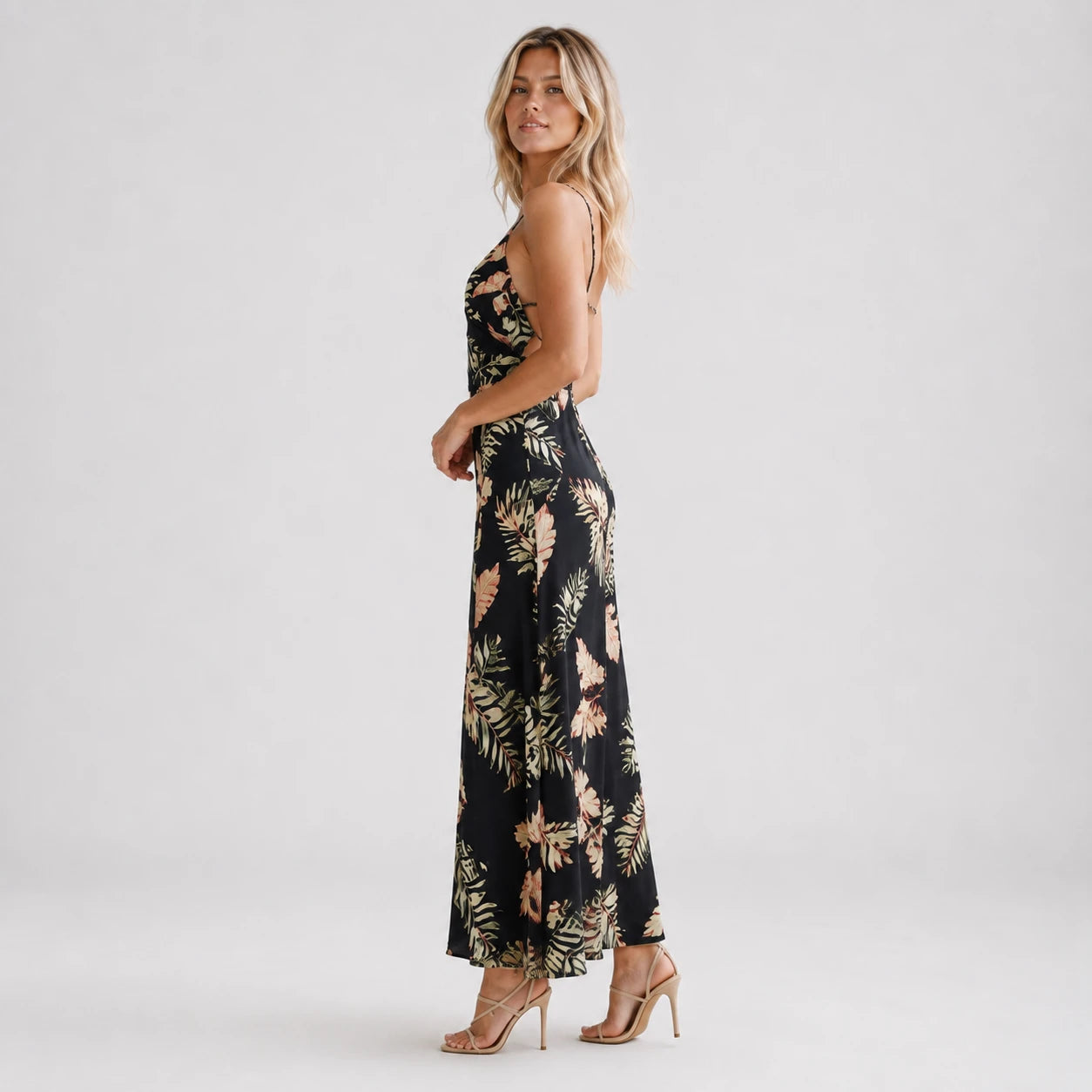 Tropical Print Maxi Dress WHD0606298