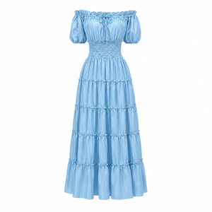 Off-Shoulder Tiered Maxi Dress WHD0606303