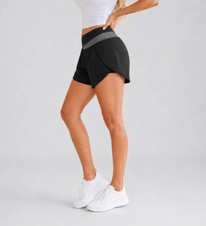 Colorblock Wrap Active Shorts WHD0606316-JYMA007