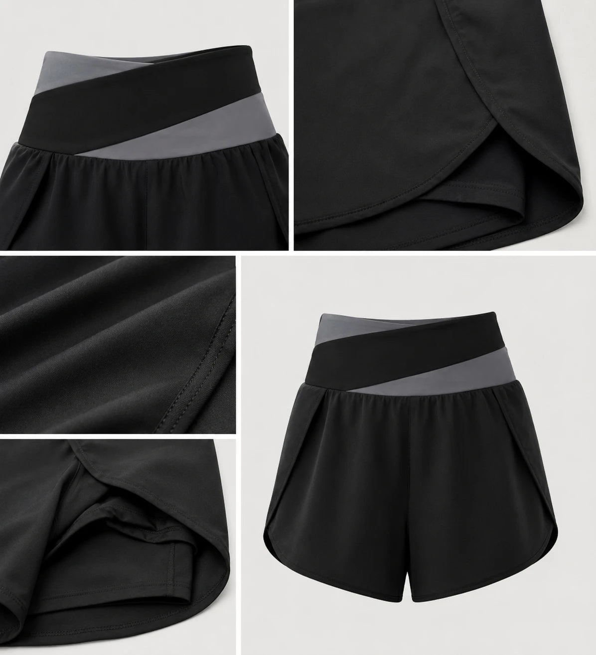 Colorblock Wrap Active Shorts WHD0606316-JYMA007