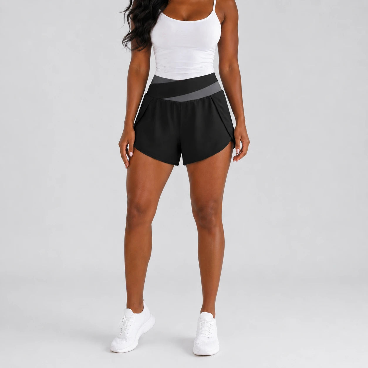 Colorblock Wrap Active Shorts WHD0606316-JYMA007