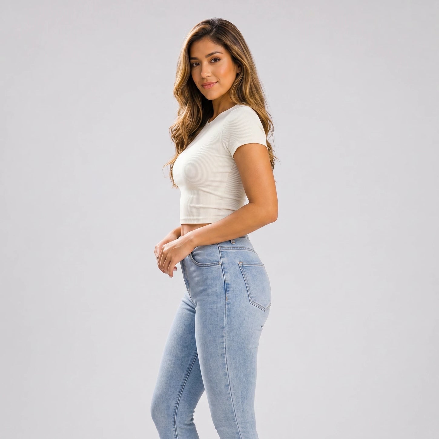 Ribbed Cropped Tee WHD0606317-JYTD001