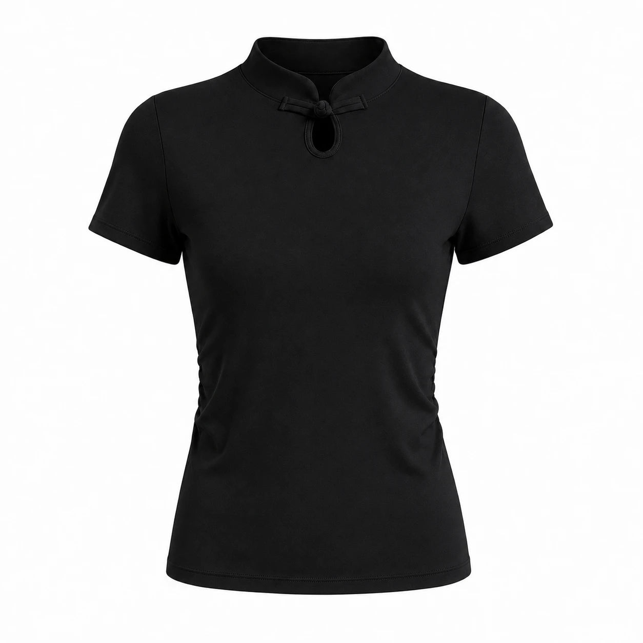 Mandarin Collar Fitted Tee WHD0606318-JYMD102