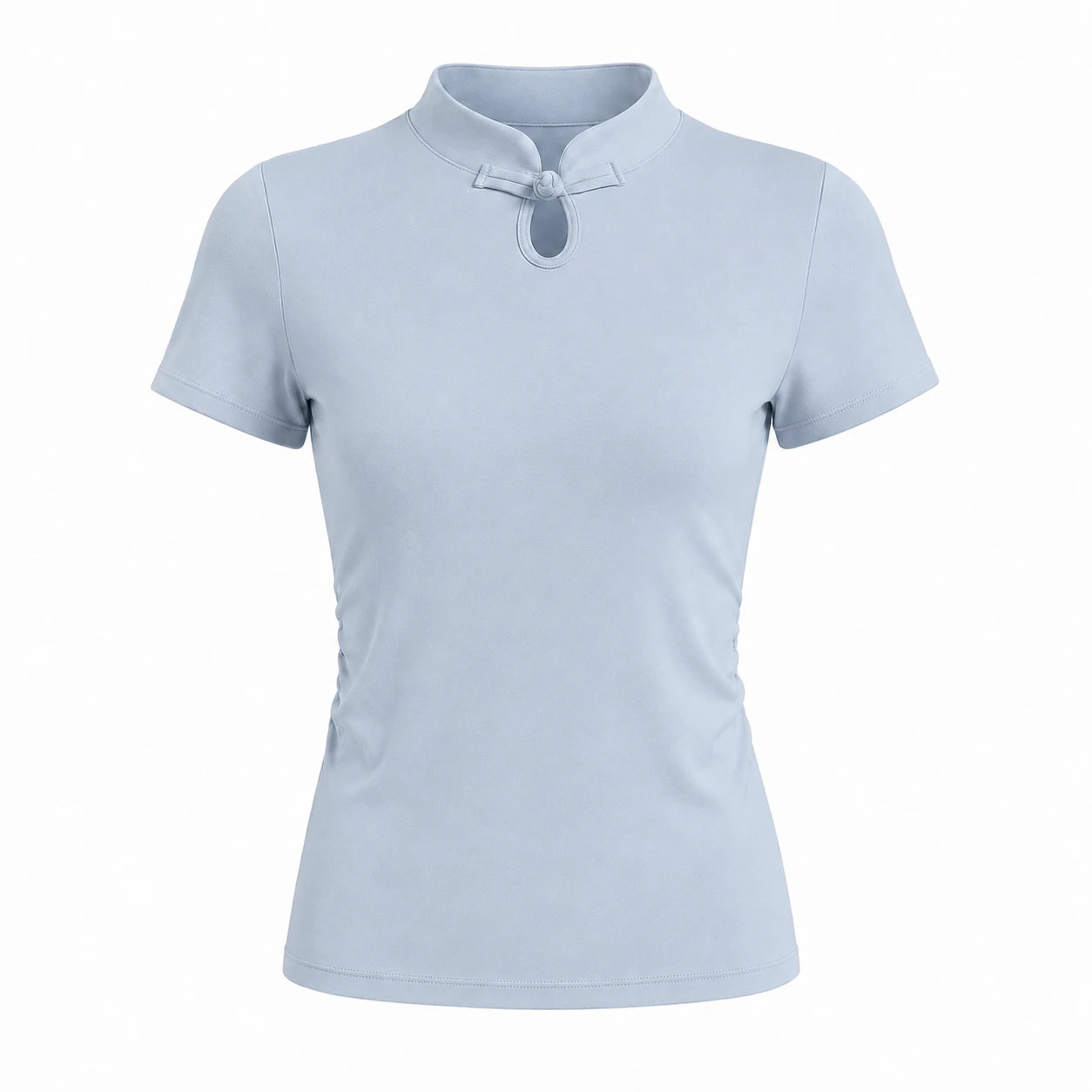 Mandarin Collar Fitted Tee WHD0606318-JYMD102