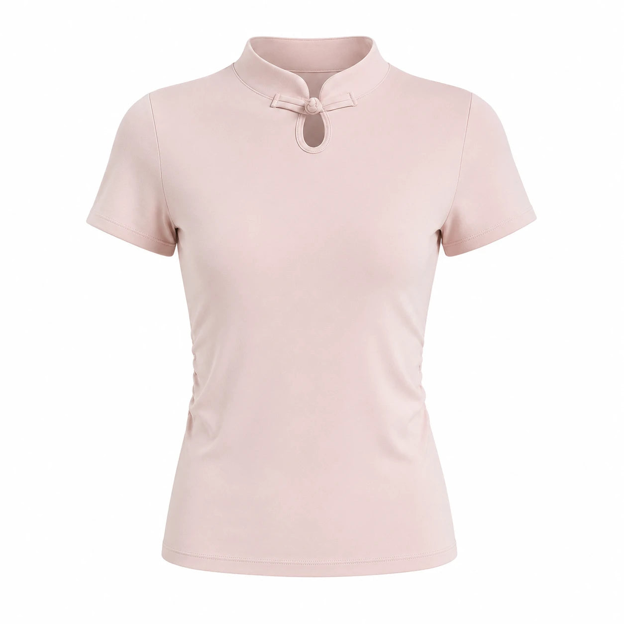 Mandarin Collar Fitted Tee WHD0606318-JYMD102