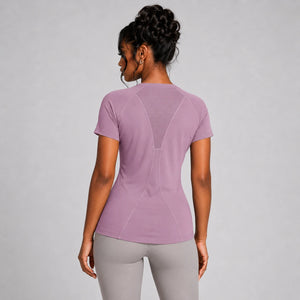 Mauve Fitted Active Tee WHD0606322-JYMD027