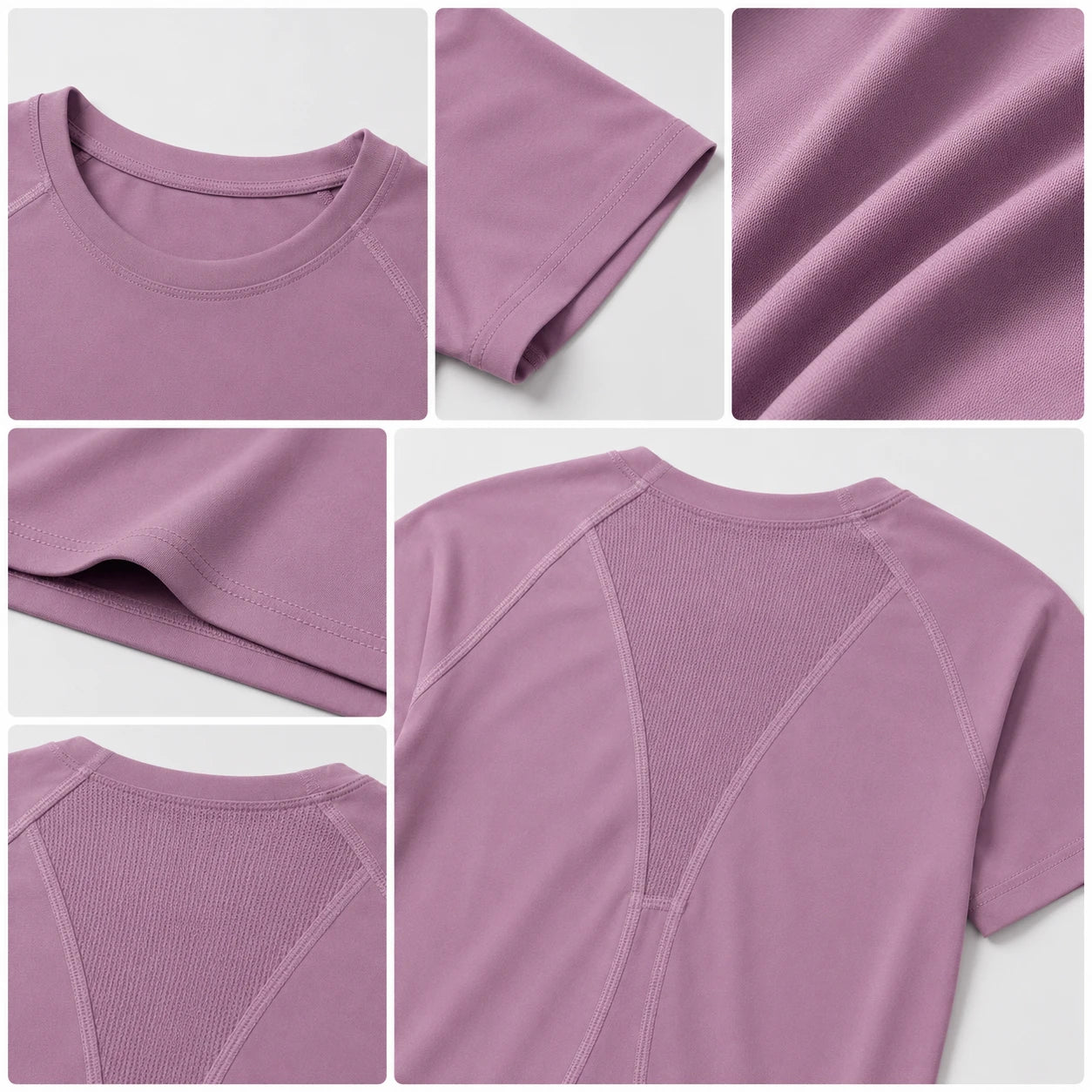 Mauve Fitted Active Tee WHD0606322-JYMD027