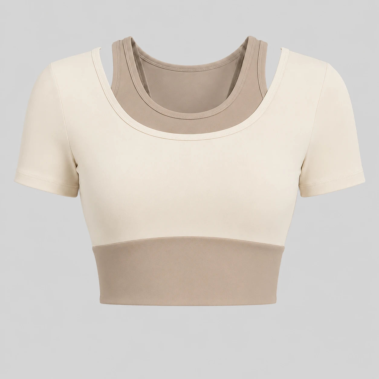 Colorblock Layered Activewear Set WHD0606323-JYMD035