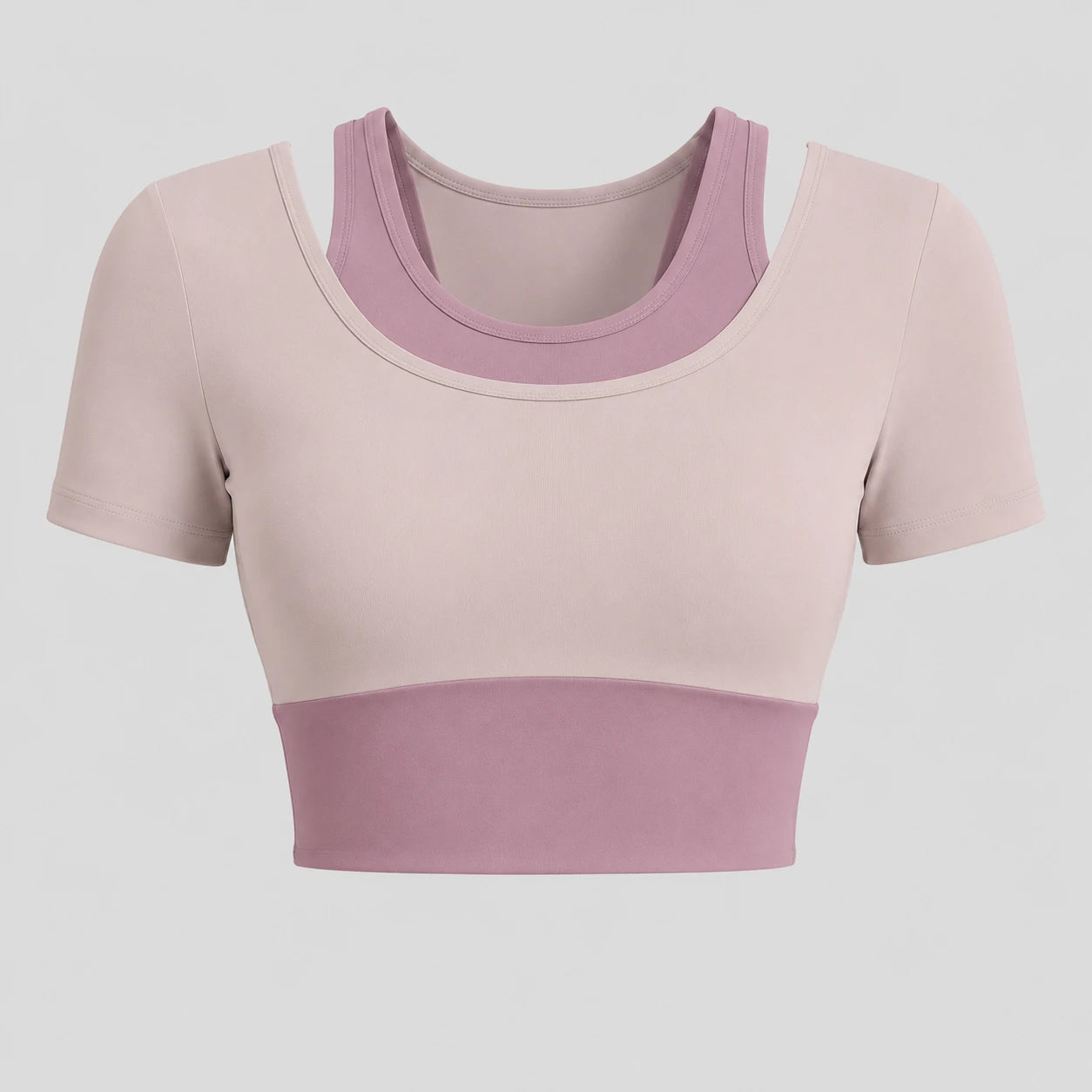 Colorblock Layered Activewear Set WHD0606323-JYMD035