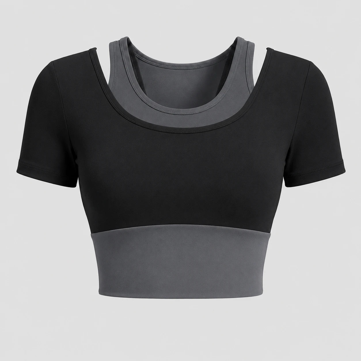 Colorblock Layered Activewear Set WHD0606323-JYMD035