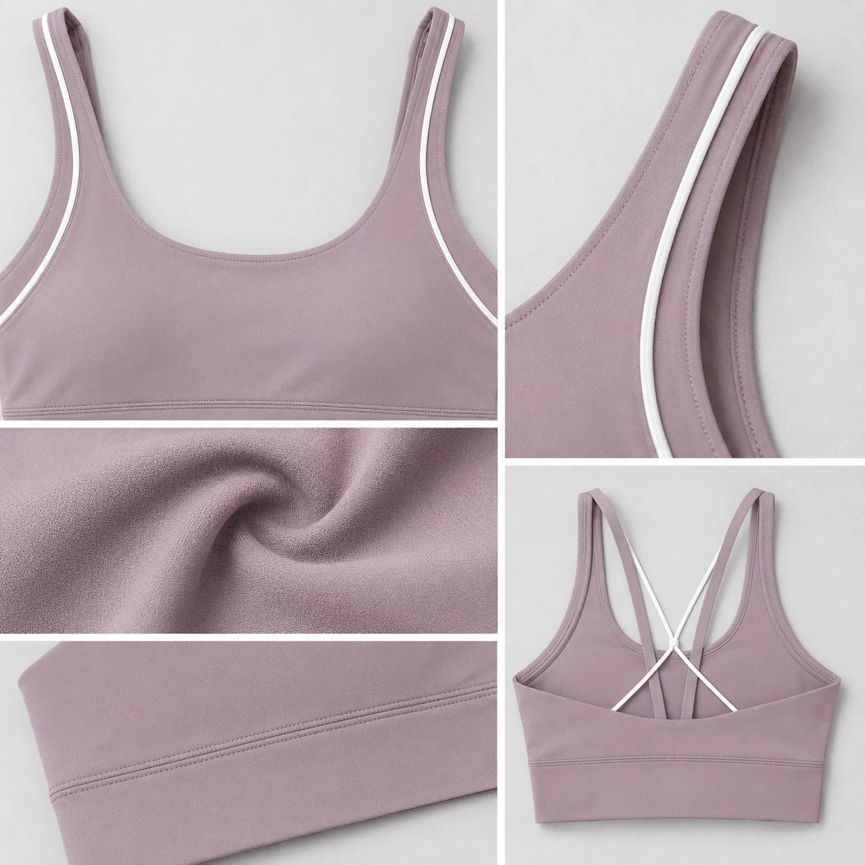 Contrast Trim Sports Bra WHD0606329-JYJN002