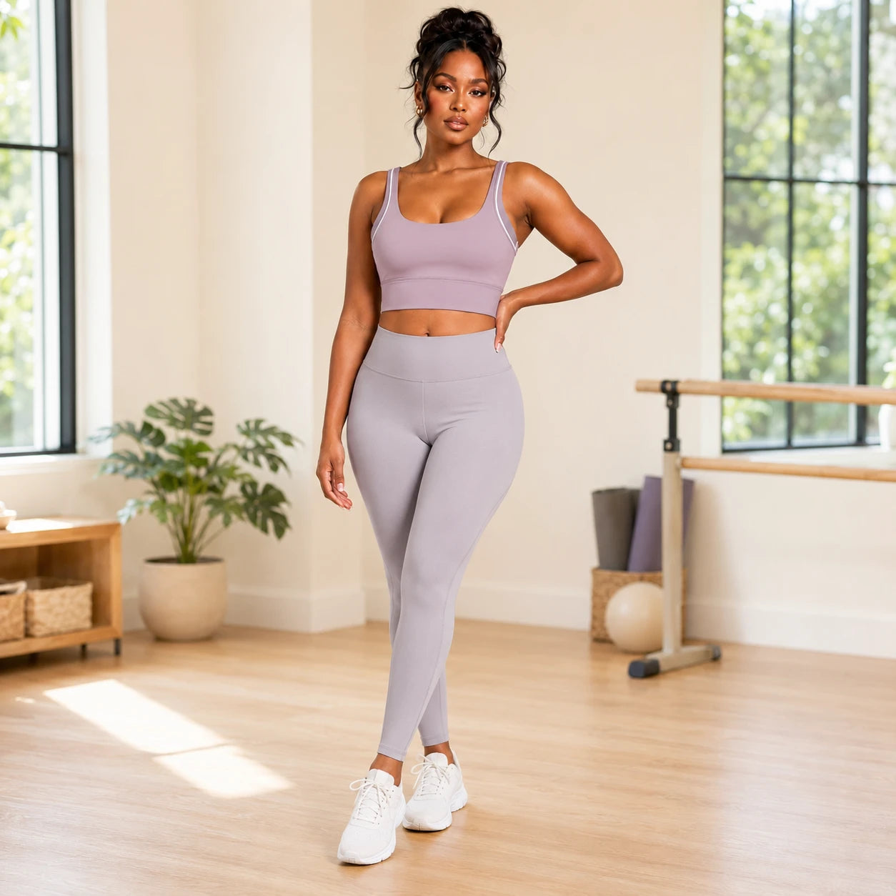 Contrast Trim Sports Bra WHD0606329-JYJN002