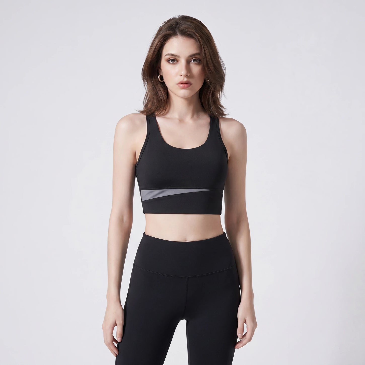 Contrast Panel Sports Bra WHD0606334-OMMN021