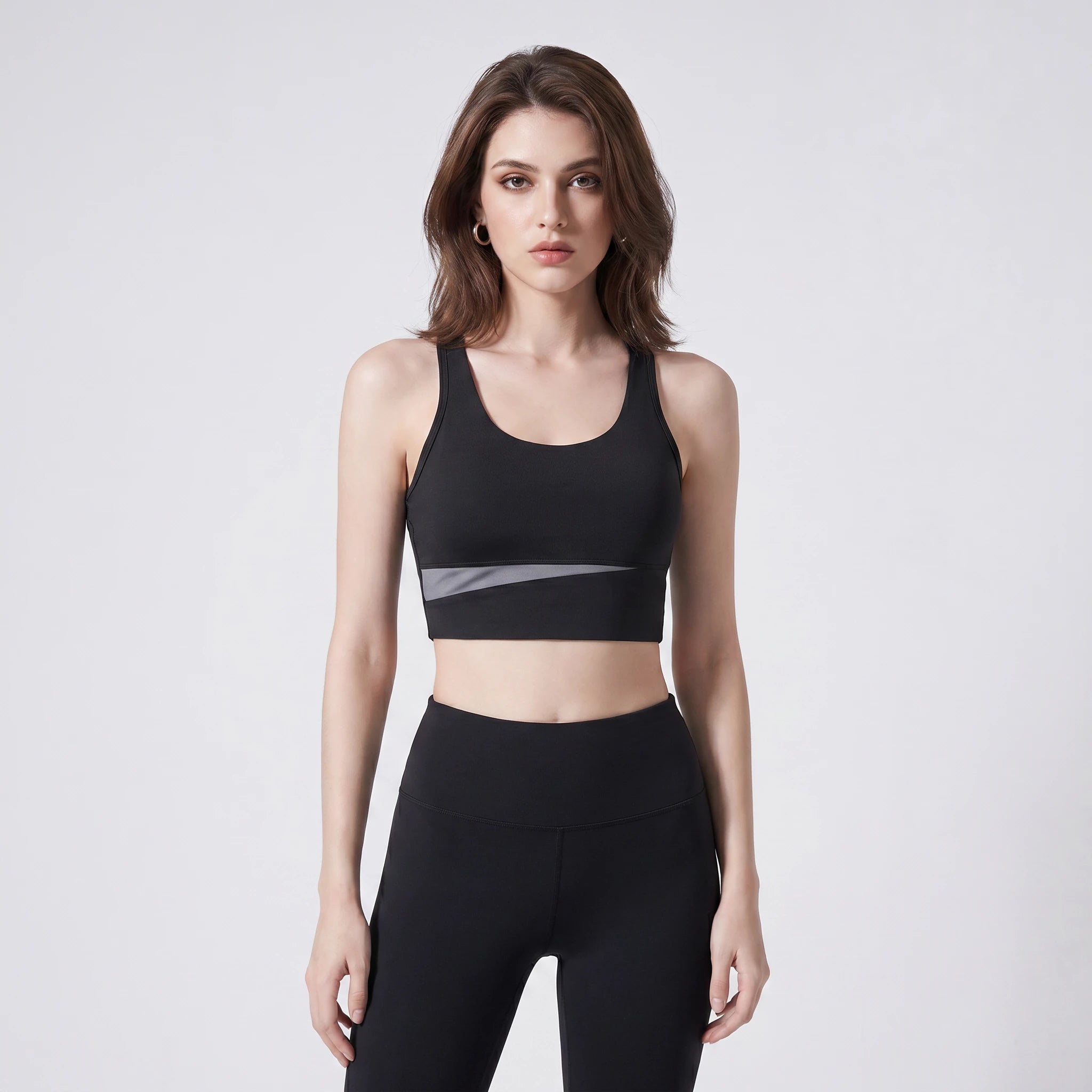 Contrast Panel Sports Bra WHD0606334-OMMN021