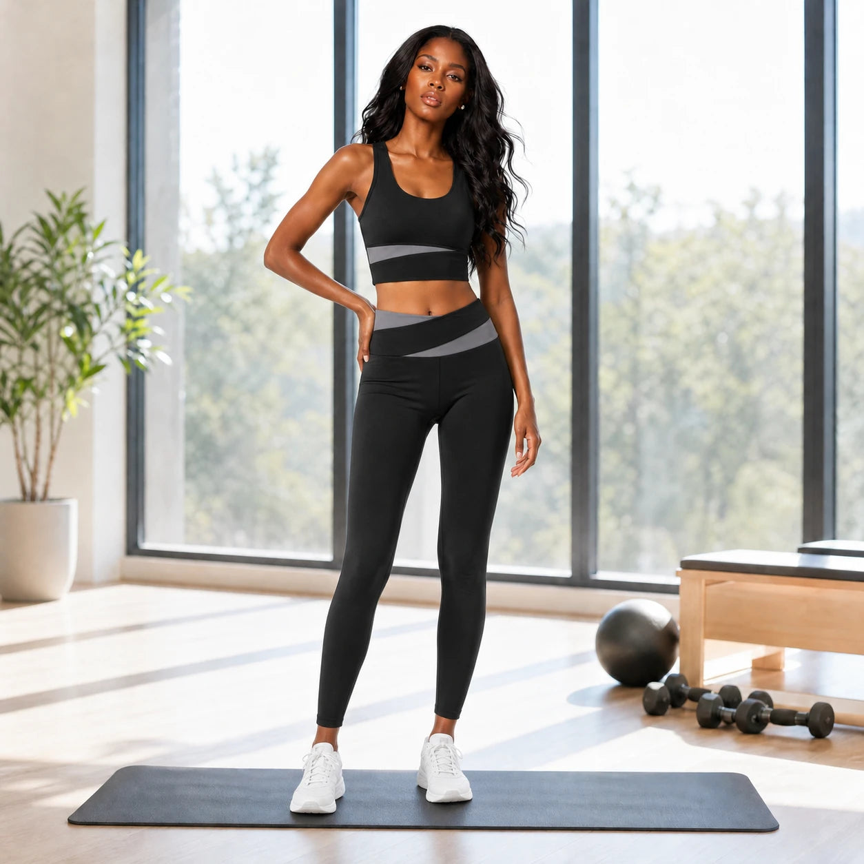 Contrast Panel Sports Bra WHD0606334-OMMN021