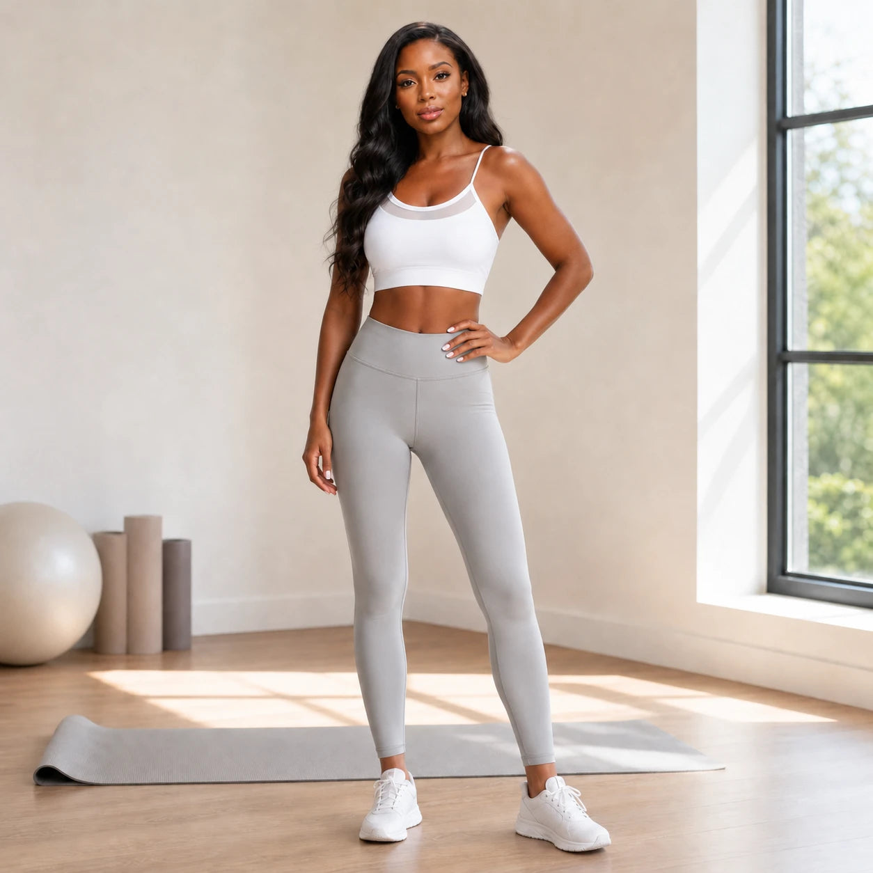 Mesh Panel Sports Bra WHD0606335-OMMN020