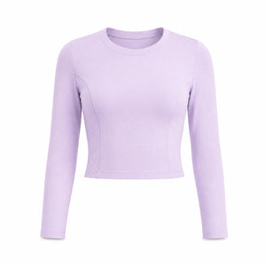 Ruched Back Long Sleeve Top WHD0606343-JYMC112