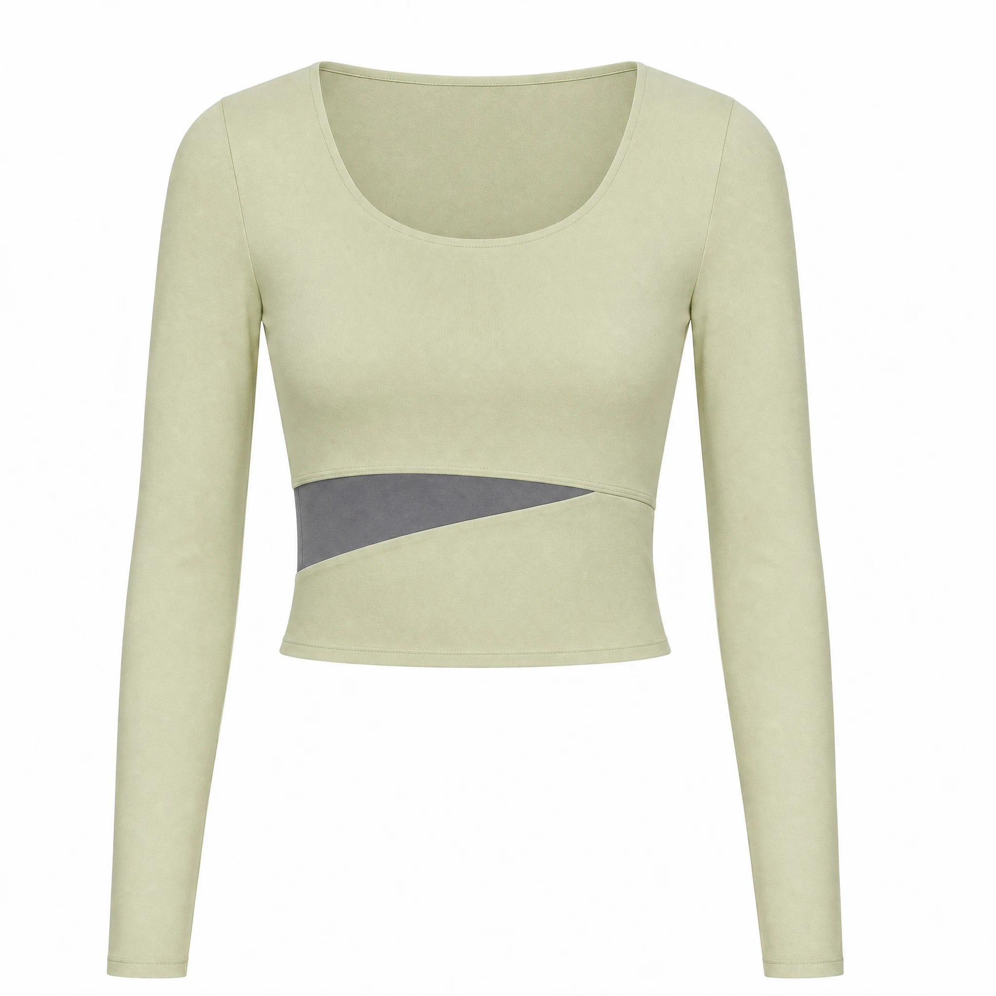 Asymmetric Cutout Long Sleeve Top WHD0606345-JYMC023