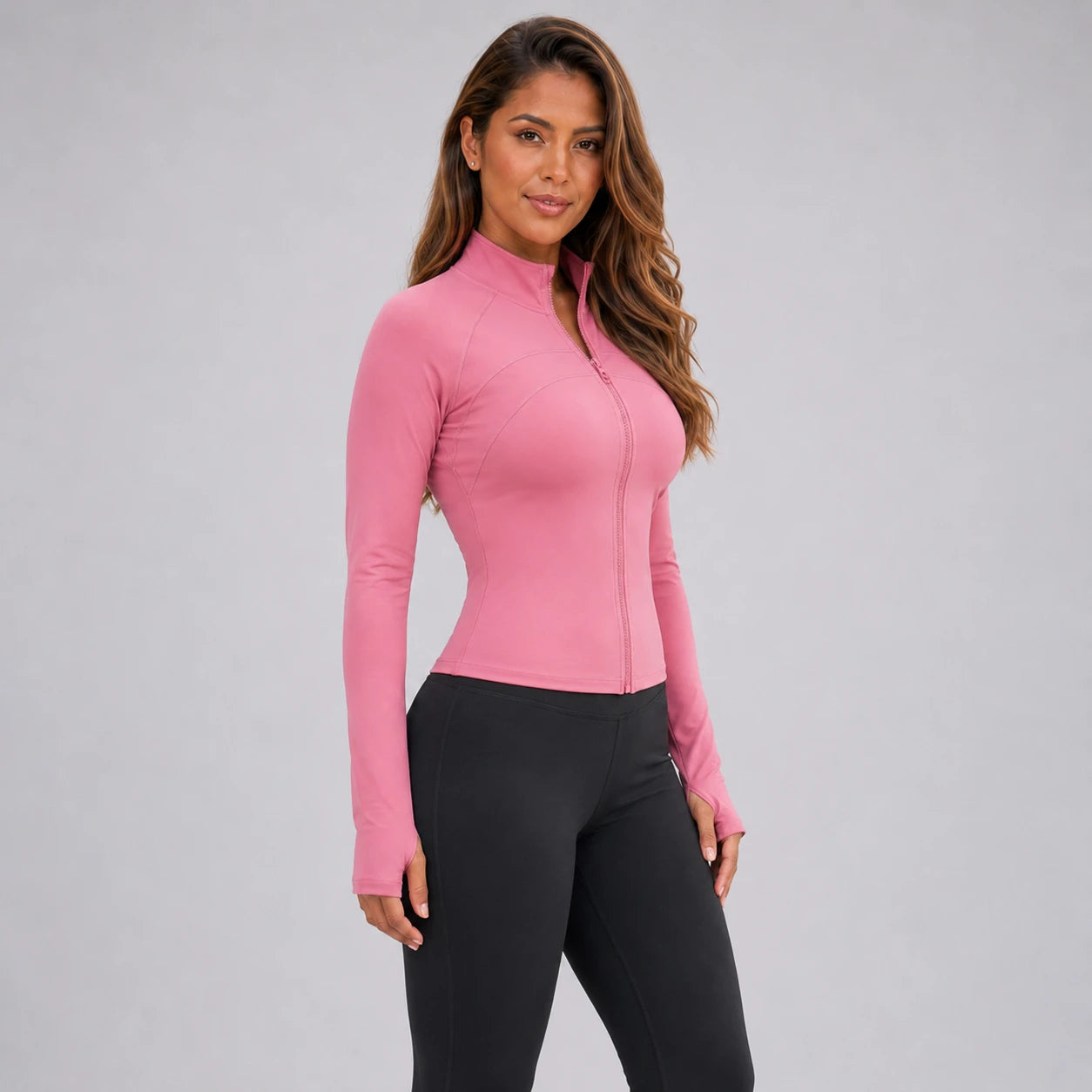 Pink Zip-Up Active Jacket WHD0606348-JYMW085