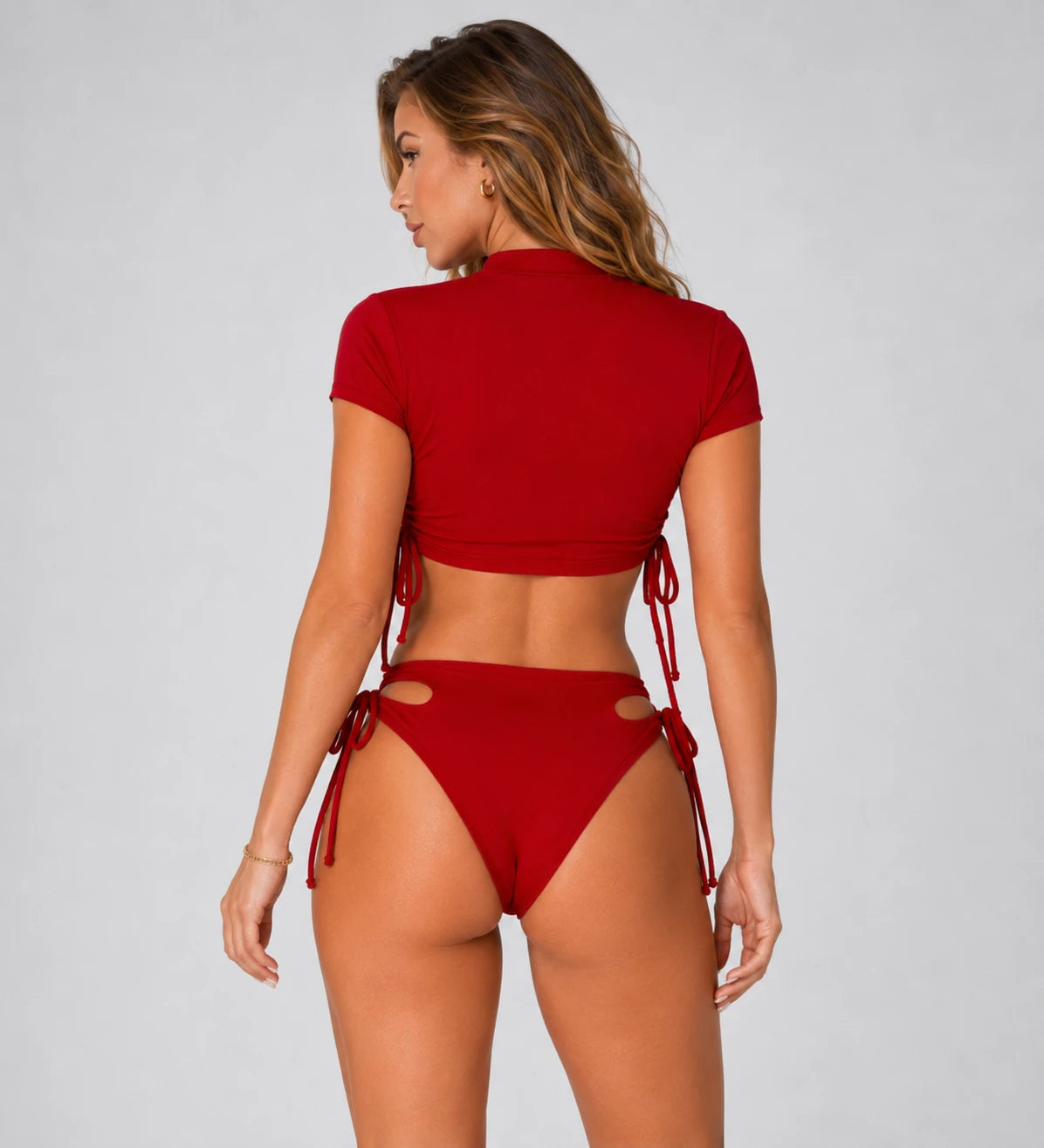 Ruched Tie Swim Set WHD0606357-KA-23117-02