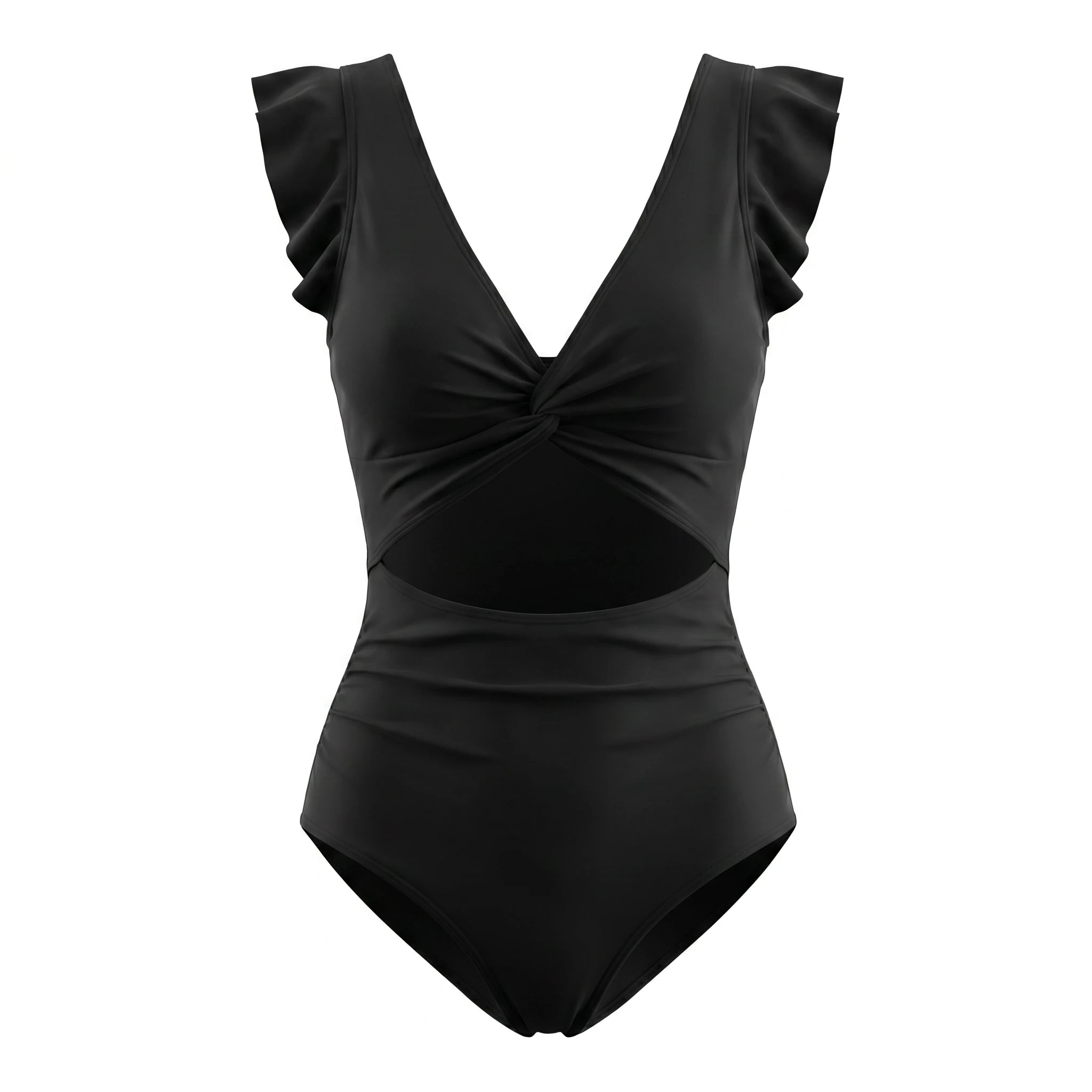 Flutter Sleeve Cutout Swimsuit WHD0606363-KA-22020-01