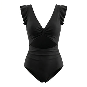 Flutter Sleeve Cutout Swimsuit WHD0606363-KA-22020-01