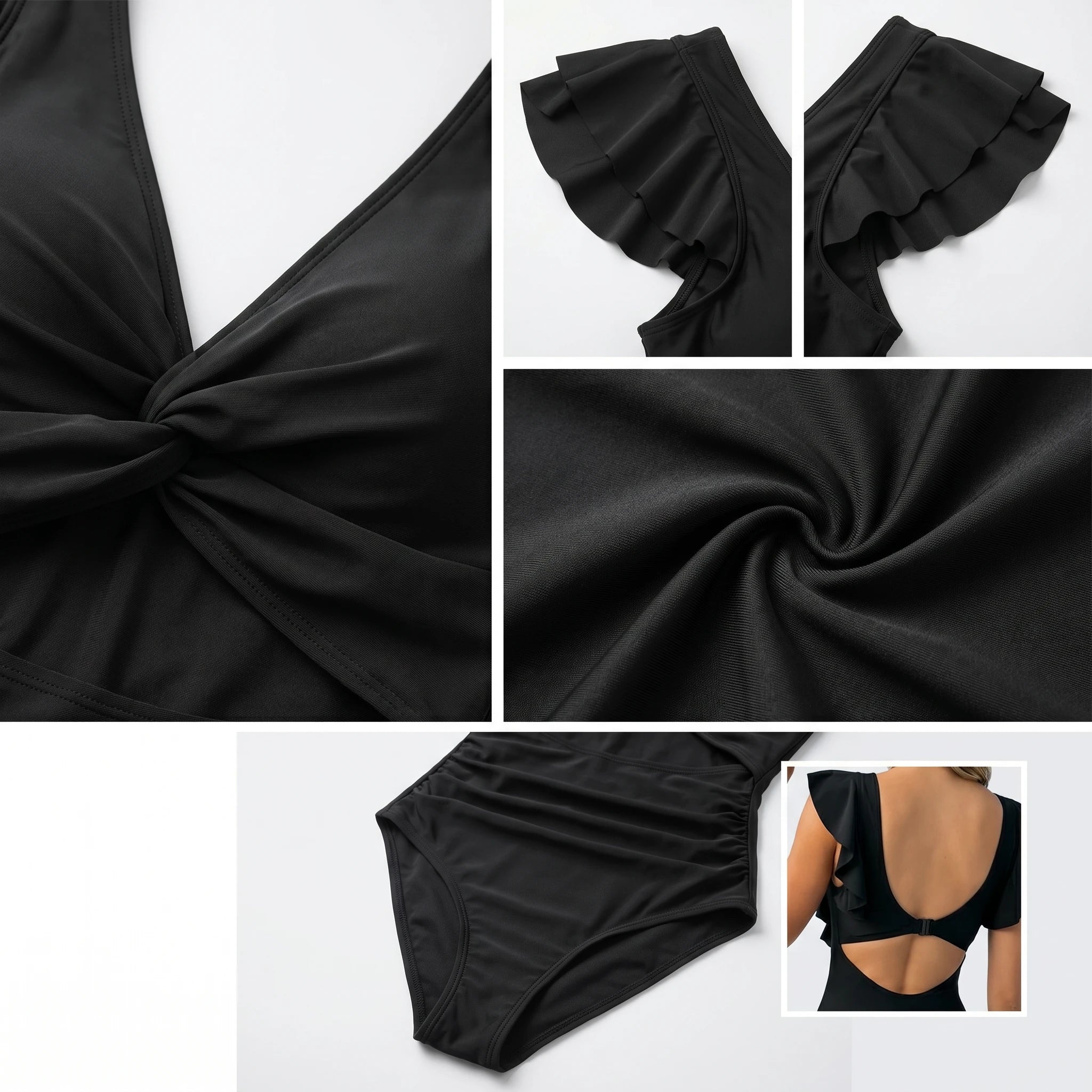 Flutter Sleeve Cutout Swimsuit WHD0606363-KA-22020-01
