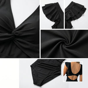 Flutter Sleeve Cutout Swimsuit WHD0606363-KA-22020-01