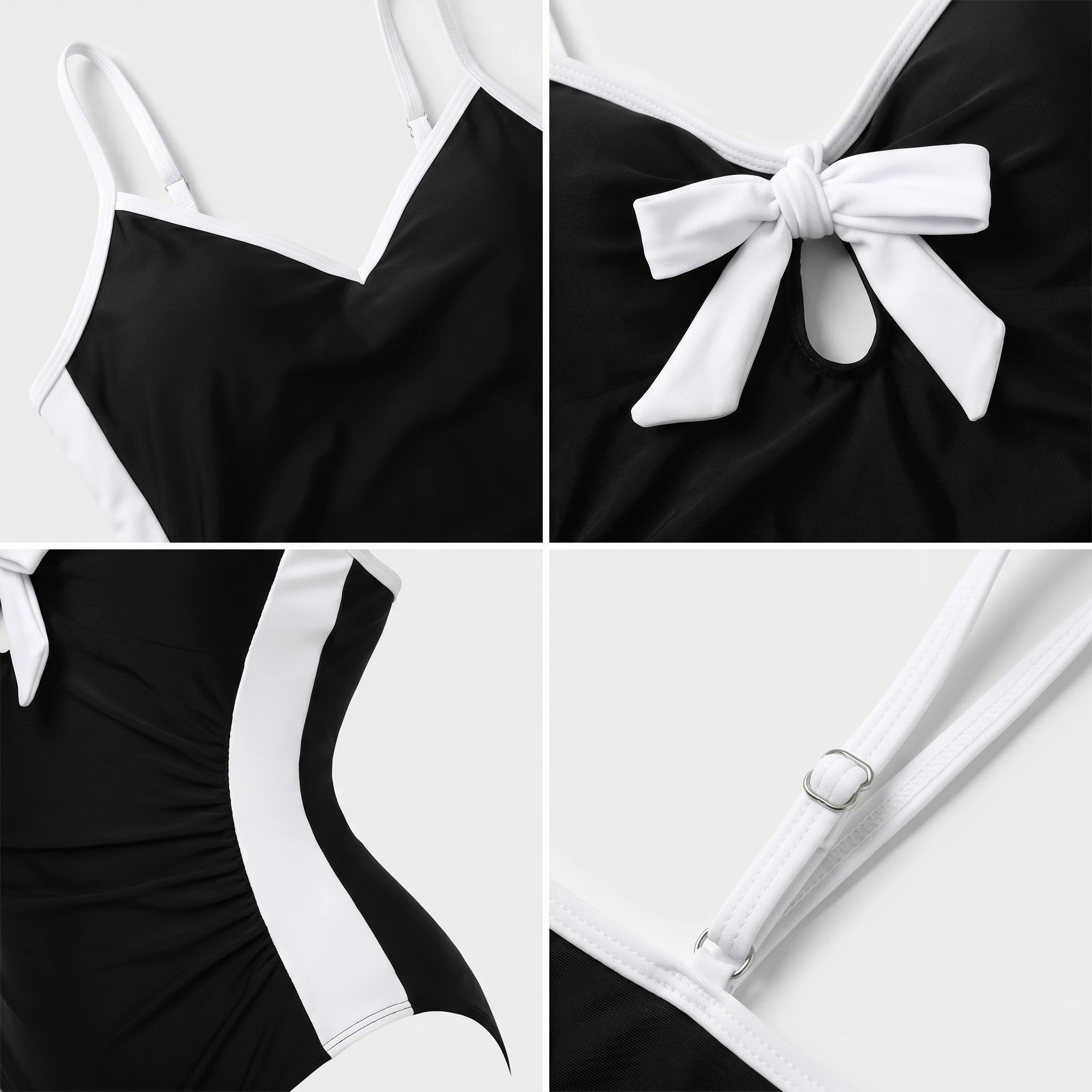 Colorblock Bow One-Piece Swimsuit WHD0606365-KA-P426-01
