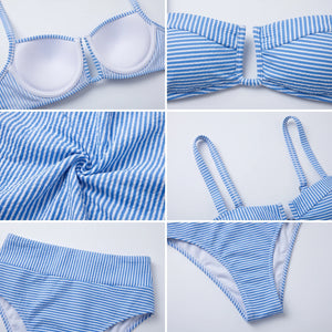 Striped High-Waist Bikini Set WHD0606367-KA-P296-10