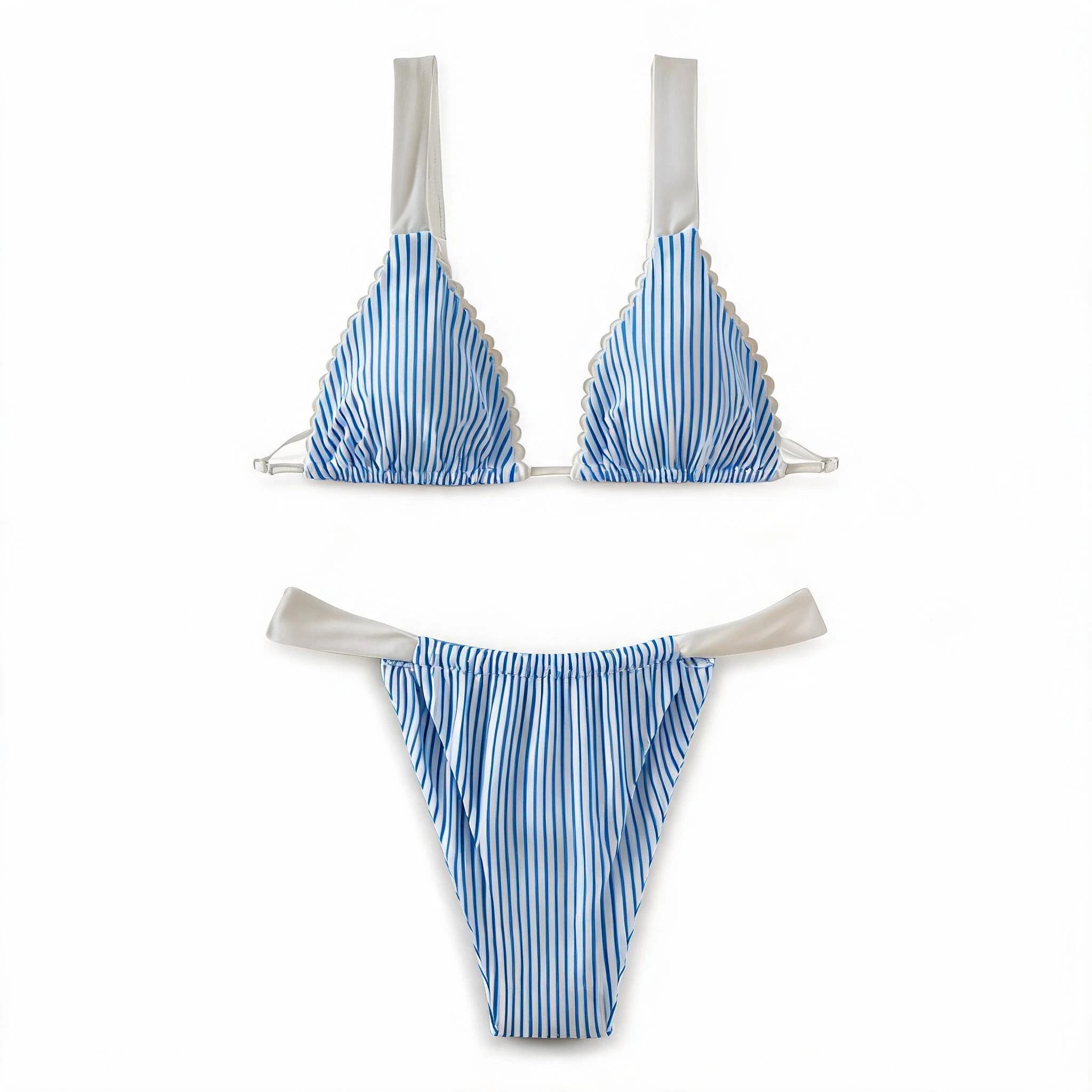Striped Triangle Bikini Set WHD0606369-KA-P288-10