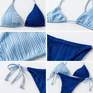 Colorblock Tie-Side Bikini Set WHD0606372-KA-P159-08