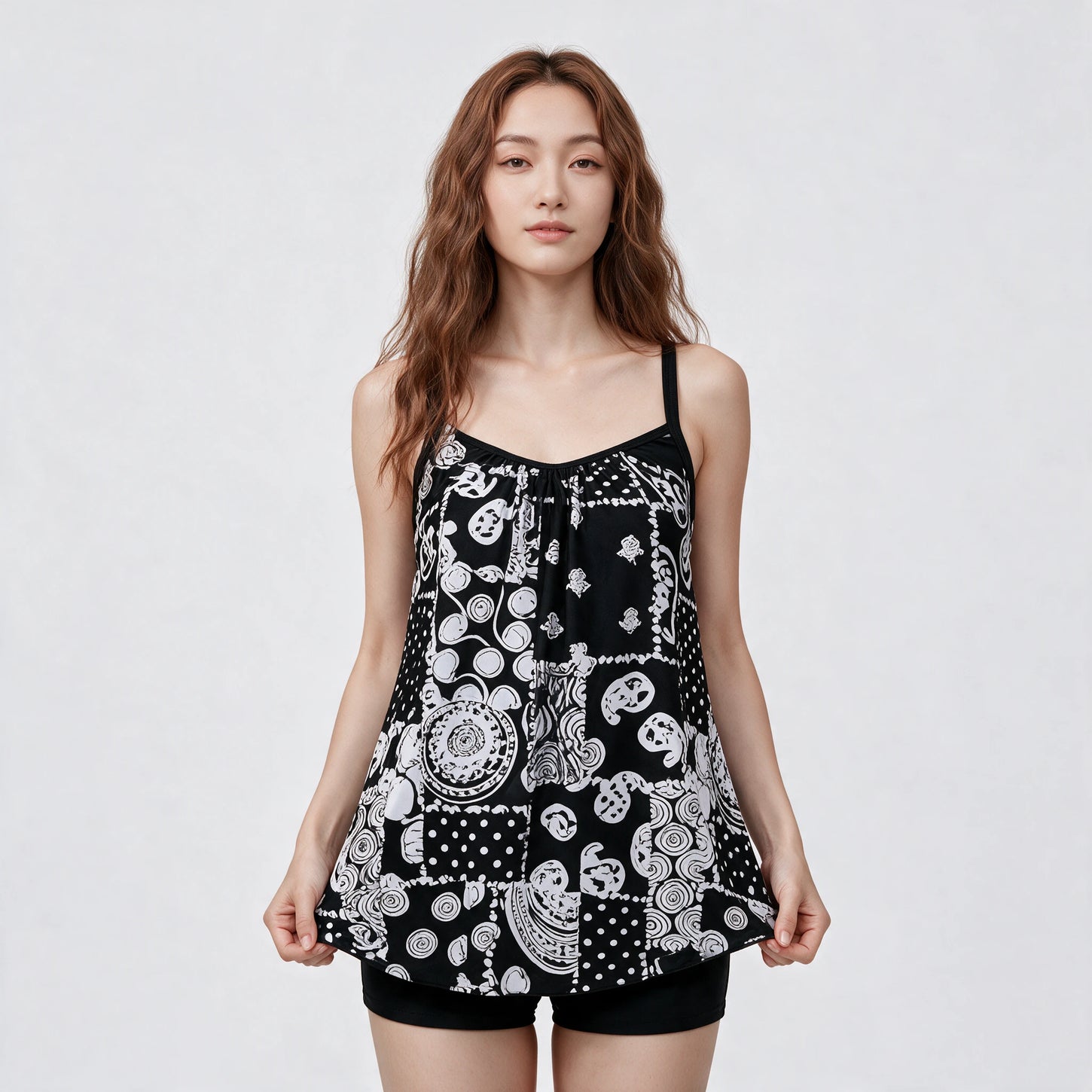 Printed Tankini Shorts Set WHD0606373-KA-202404-09