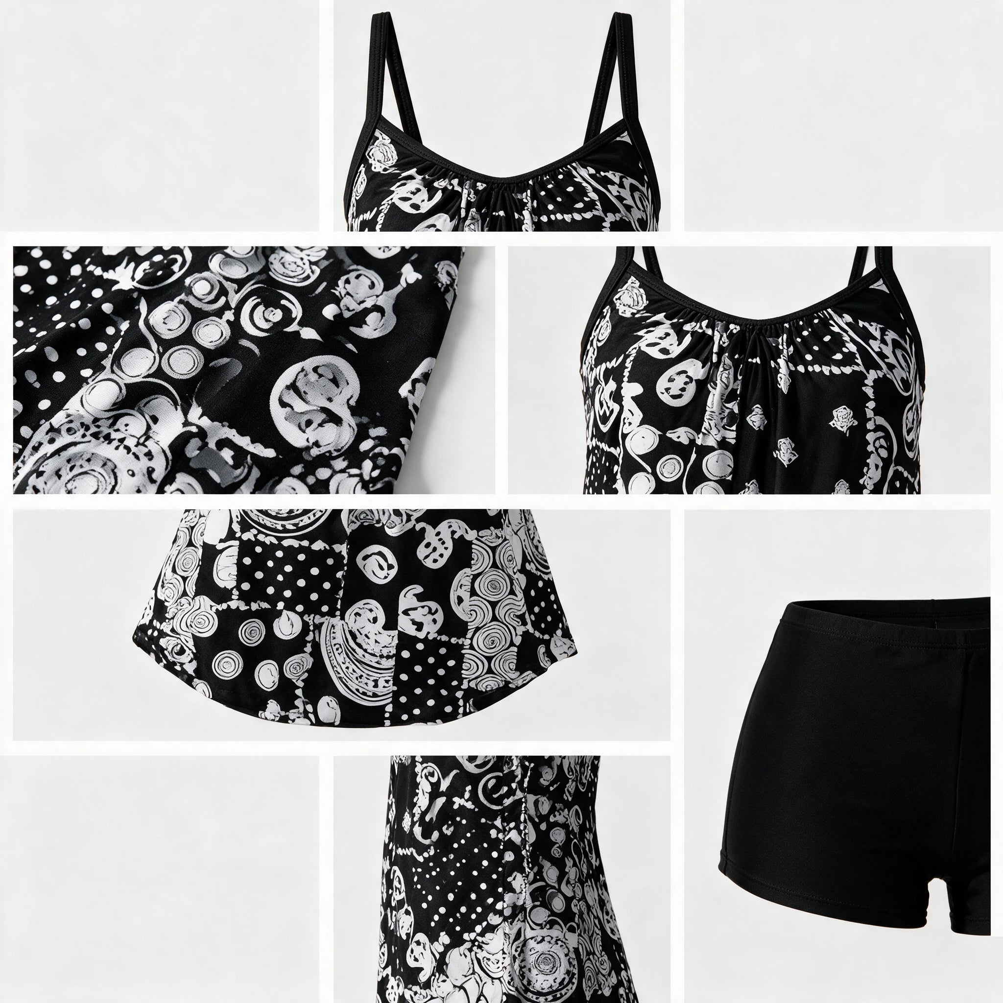 Printed Tankini Shorts Set WHD0606373-KA-202404-09