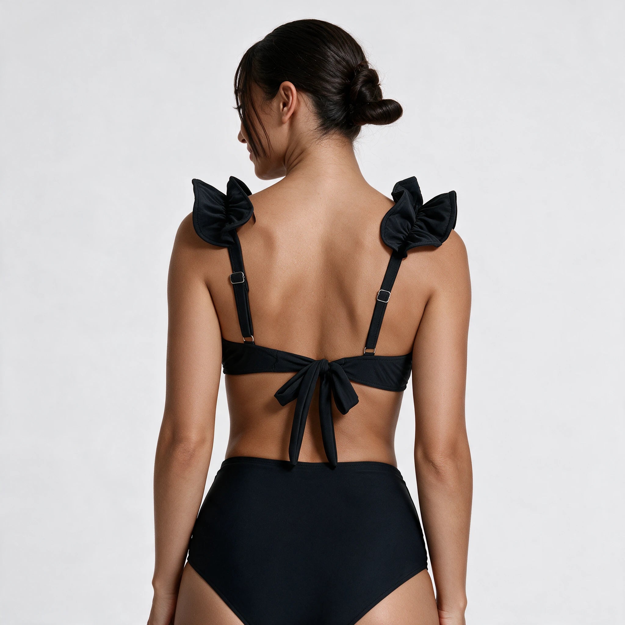 Black Ruffle Bikini Set WHD0606374-KA-P147-01