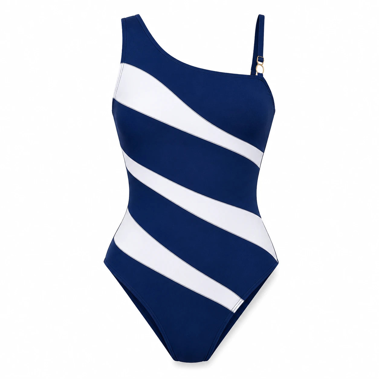 Asymmetric Stripe One-Piece Swimsuit WHD0606378-KA-P295-08