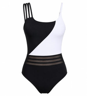Colorblock Mesh Waist Swimsuit WHD0606384-KA-P520-01