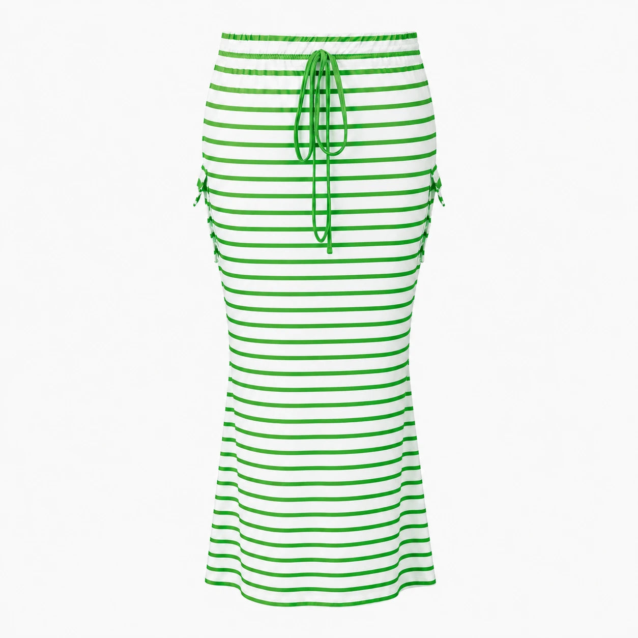 Striped Drawstring Maxi Skirt WHD0606388