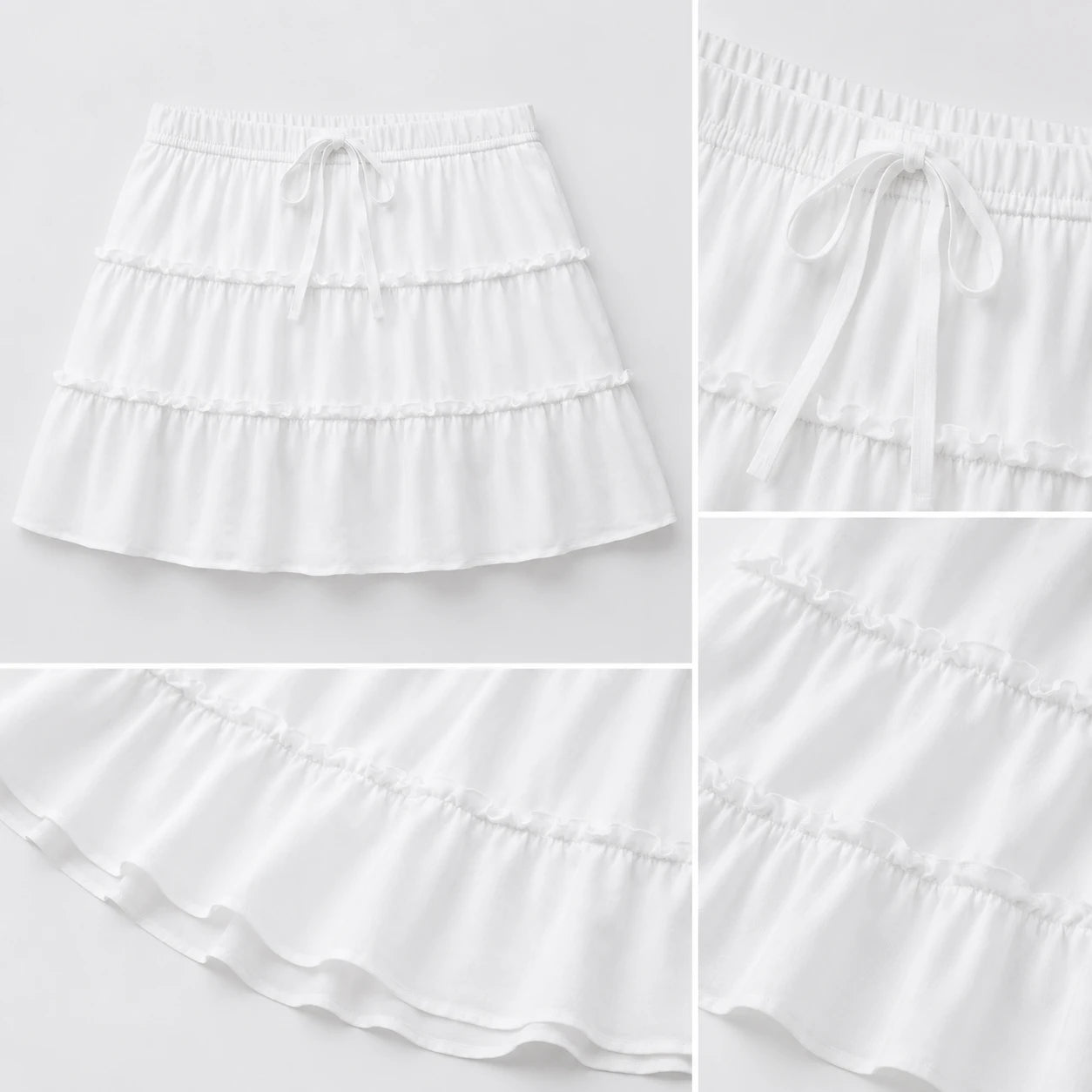 Tiered Ruffle Mini Skirt WHD0606389