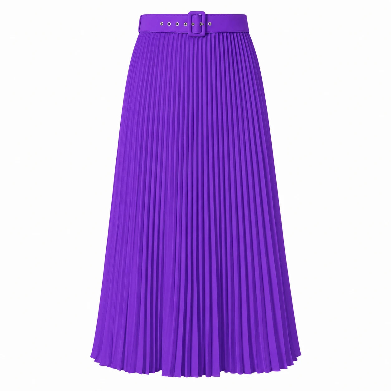 Belted Pleated Maxi Skirt WHD0606390