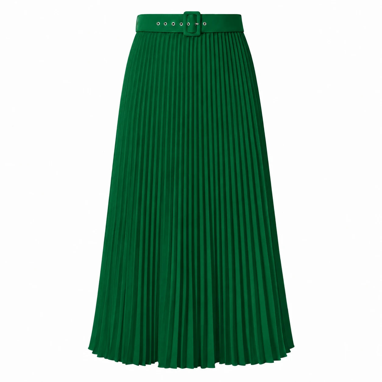 Belted Pleated Maxi Skirt WHD0606390