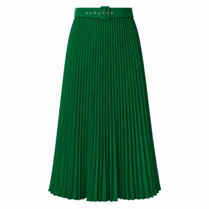 Belted Pleated Maxi Skirt WHD0606390
