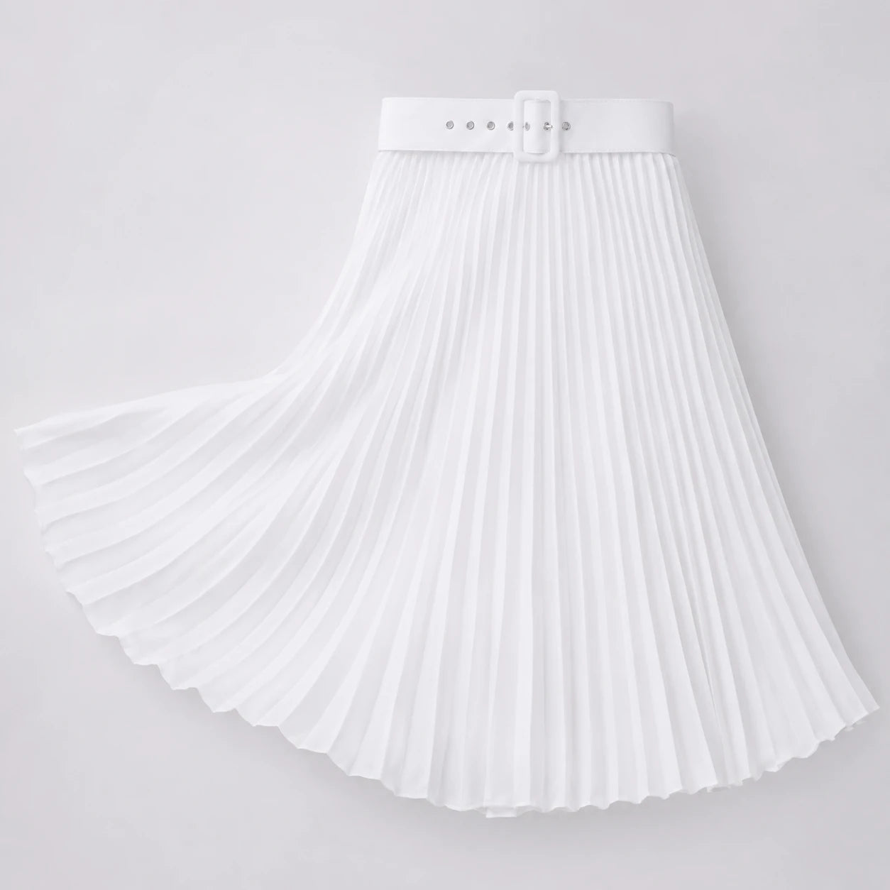 Belted Pleated Maxi Skirt WHD0606390