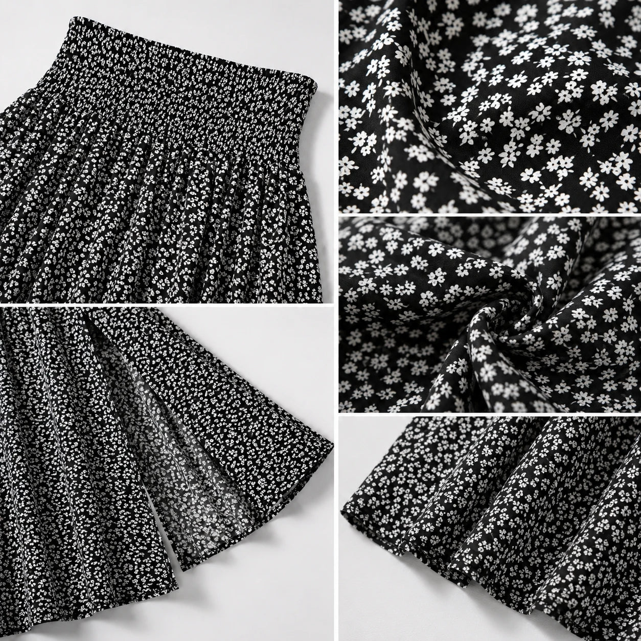Floral Side Slit Maxi Skirt WHD0606395