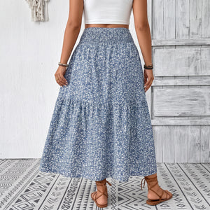 Ditsy Floral Tiered Maxi Skirt WHD0606396