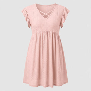 Eyelet Crisscross Babydoll Dress WHD0606401