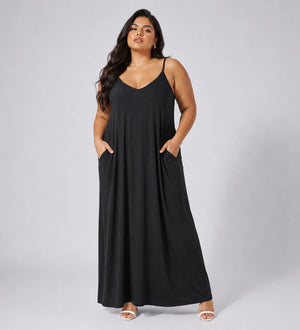 V-Neck Cami Maxi Dress WHD0606402
