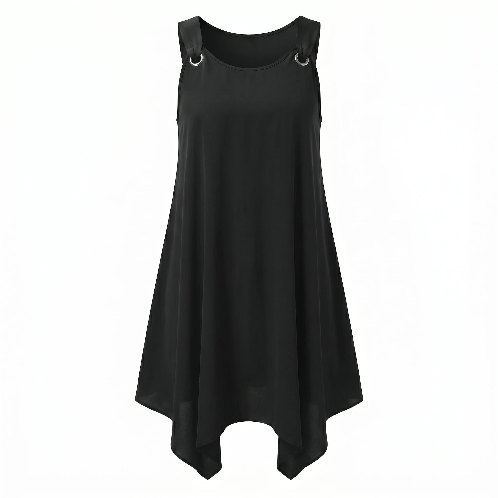 Ring-Detail Hanky Hem Dress WHD0606404